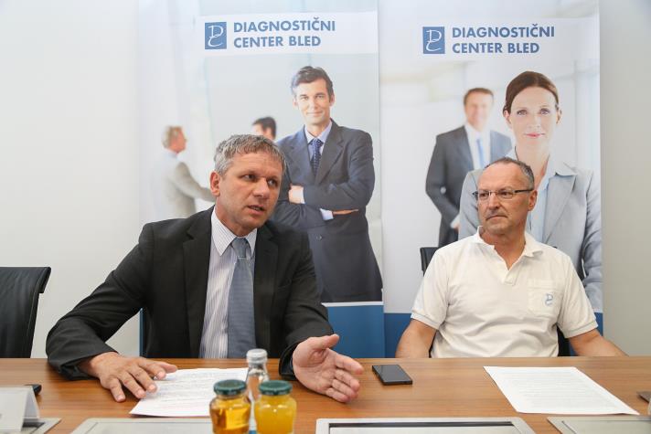 712x Zvone Novina generalni direktor DC Bled (levo) in Milan Stefanovič strokovni direktor (Foto Barbara Reya)