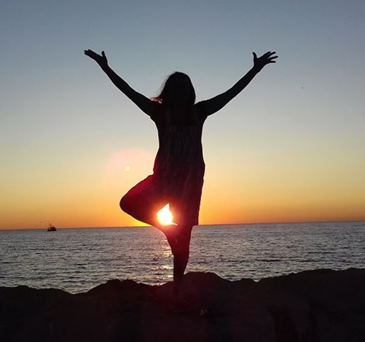 Silhouette, Women, Tree, Yoga