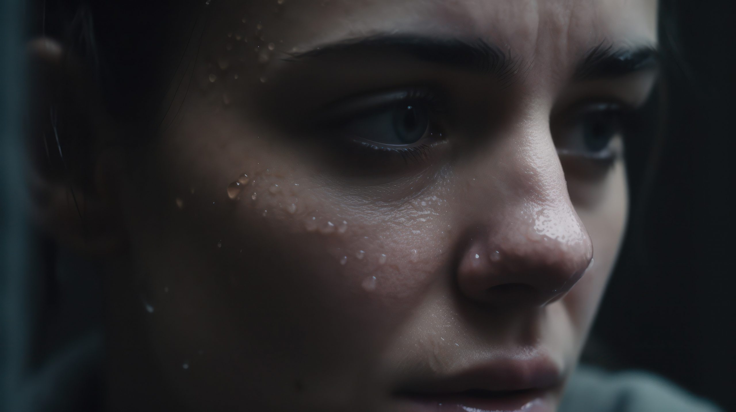 Obraz, žalost, strah, ženska