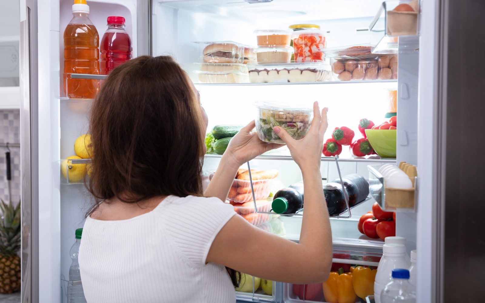 Hladilnik, ženska, živila
