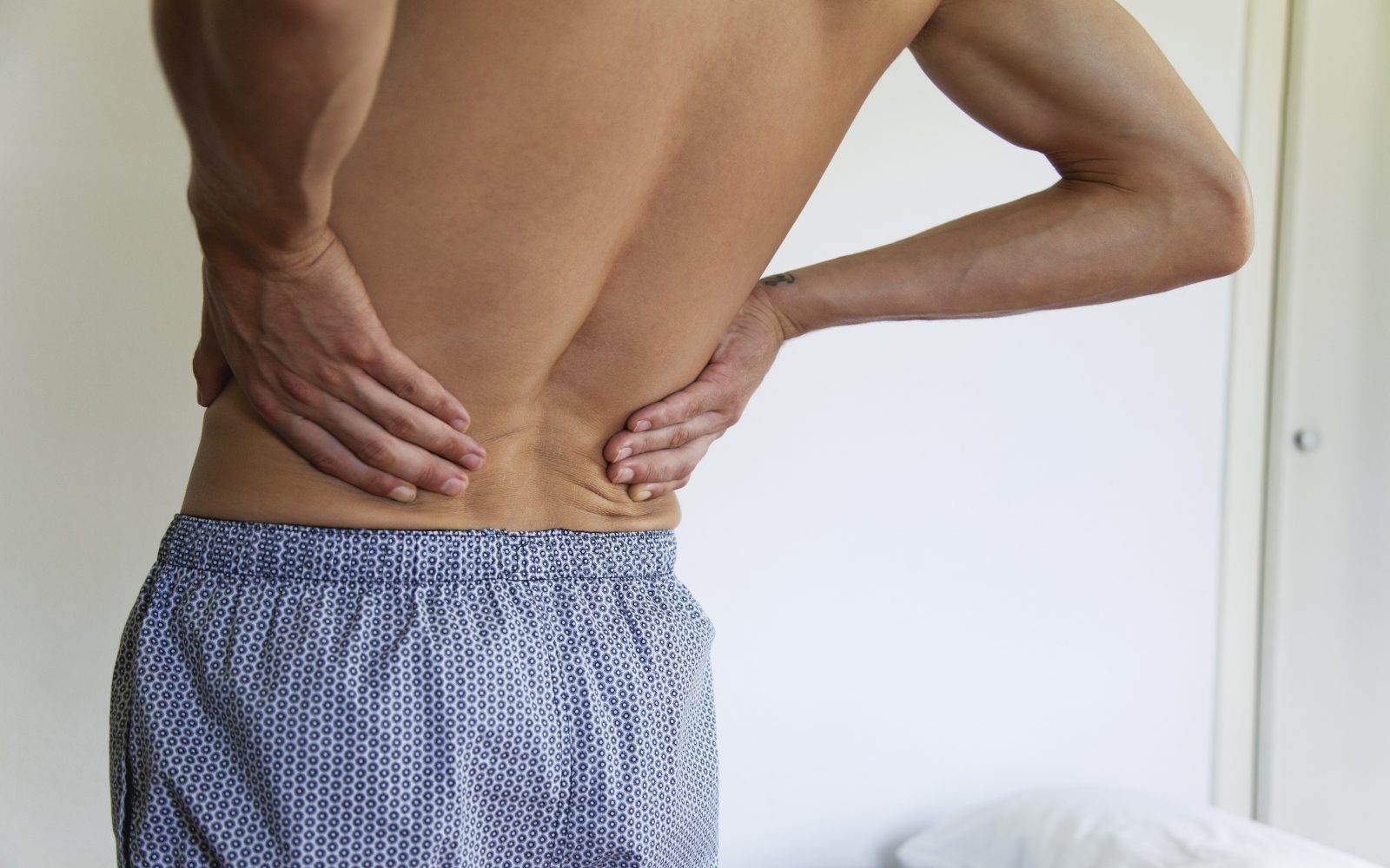 bolečine, hrbet, moški