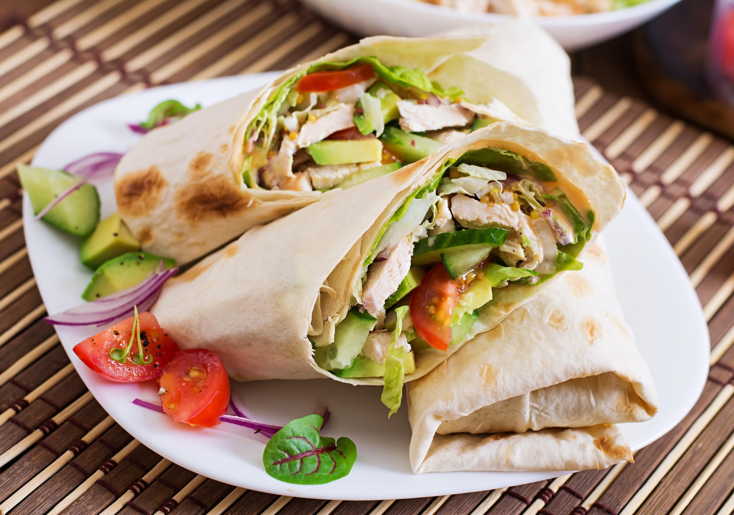 tortilija wrap, piščanec