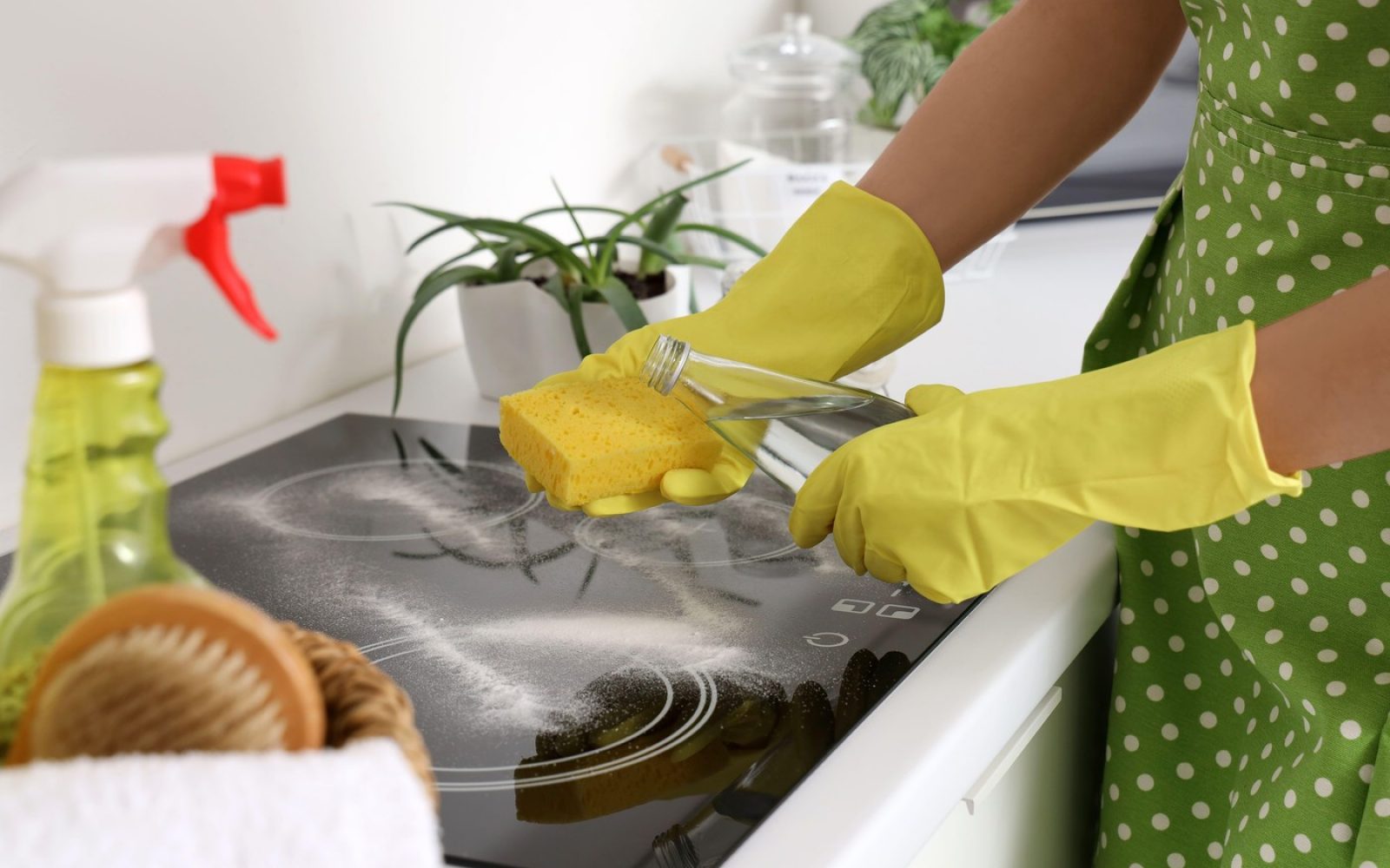 Nevarnosti čiščenja kuhalne plošče s kisom in napačnimi čistili