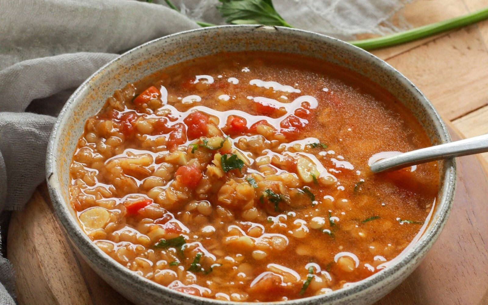 Enolončnica s stročnicami.
